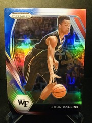 2021 Panini Prizm Draft Picks Red White & Blue Prizm John Collins #94 Wake Forest